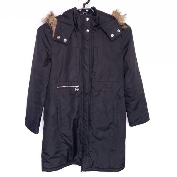 Michael Michael Kors Winter Coat M Coyote Fur Hood - Picture 1 of 7